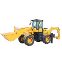 Factory Supply Hydraulic Torque Converter Bucket Mini Front End Portable Towable Wheel Backhoe Loader